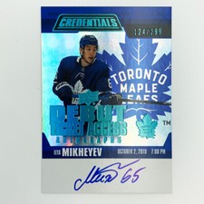 Ilya Mikheyev 2019-20 Upper Deck Debut Ticket Access Autograph Card - 124/299