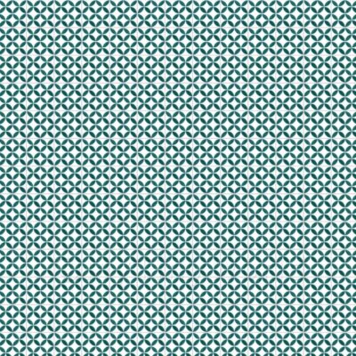 1:12 meergrün geometrisches Kreis Design Fliesenfolie mit grauem Fugenmörtel