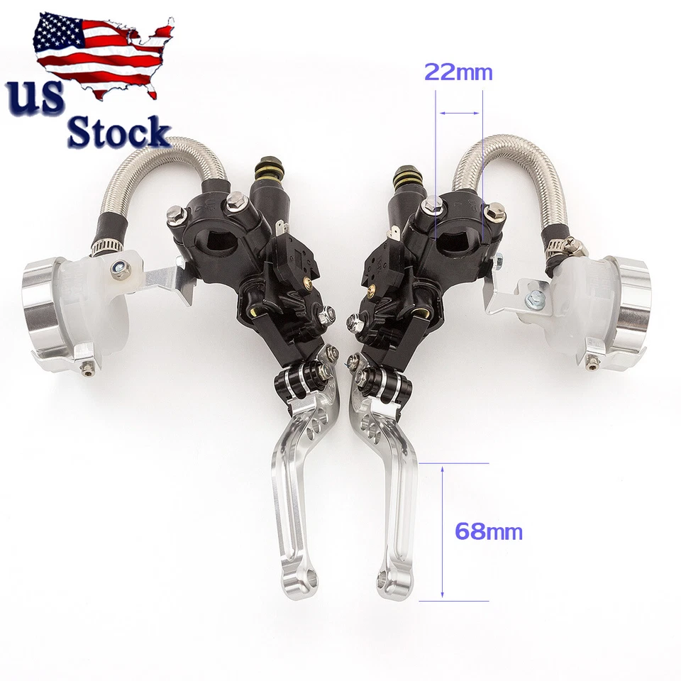 Aluminum Alloy Motorcycle Master Cylinder Reservoir Brake Clutch Hydraulic Lever - Image 4 of 4