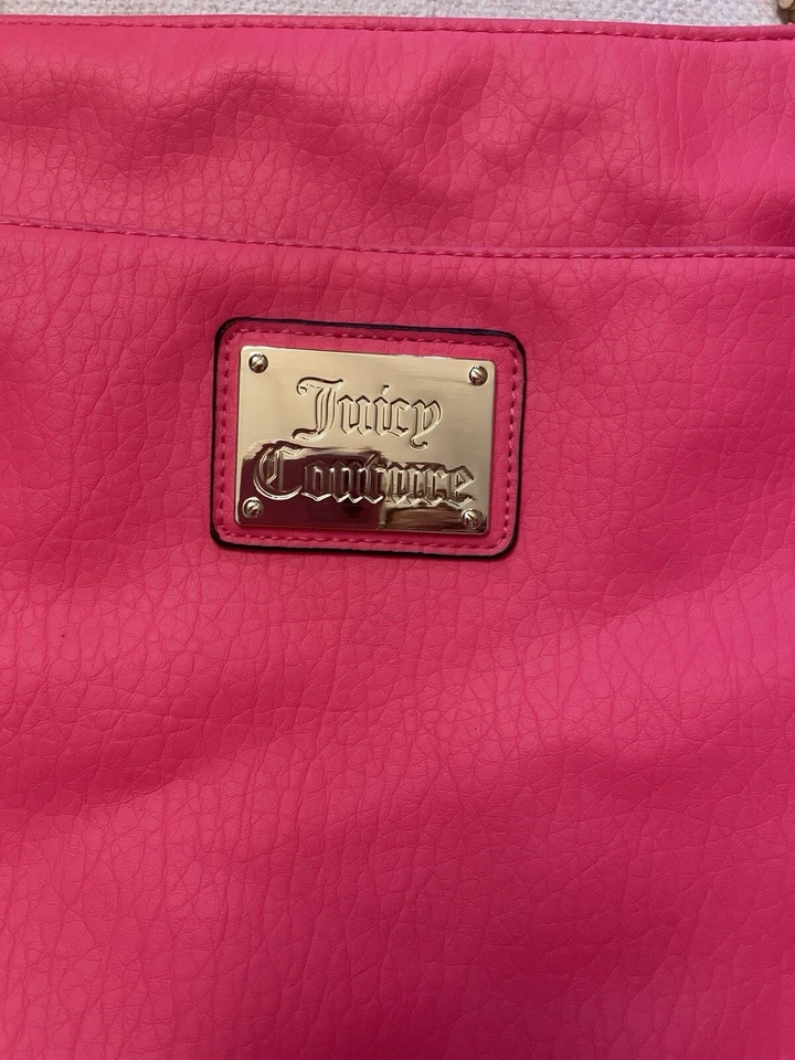 Bandolera Y2K Juicy Couture Rosa Correa Ajustable con Logo Viaje Compras Foto 3 de 4