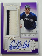Carlton Fisk 2021 Topps Definitive Purple Autograph Jersey Auto 1/5 White Sox
