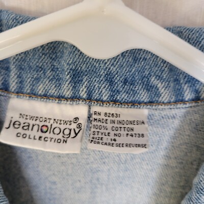 Newport News Jeanology Collection Girls/Teens Blue Denim Jacket