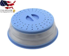 2-in-1 Collapsible Microwave Splatter Guard Cover & Vegetable Washing Colander