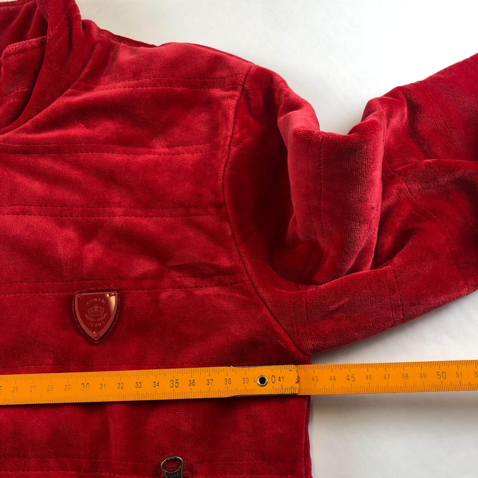 Vintage 2000s Y2K Armani Jeans Woman Red Bluson Jacket S image 7
