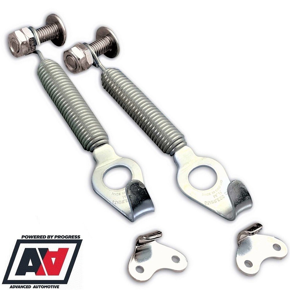 Grayston Competition Silver Stainless Steel Spring Clips Car Bonnets ...