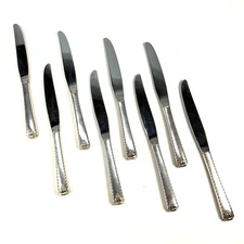 8 Knives Table Place Prestige BORDEAUX Silverplate Flatware Silverware VTG 1946