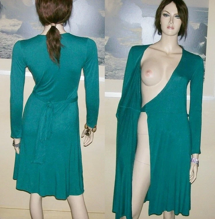 Robe Jersey Cache Coeur stretch Vert T.36/38 - Photo 3/3