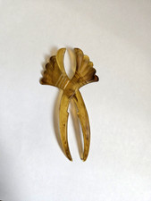 Art Deco 1920s Celluloid Lucite Double Fans Hair Comb Accessory