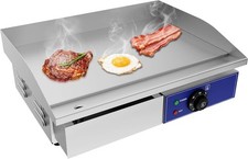 TAIMIKO Electric Griddle Commercial Counter Top Stainless Steel Hotplate Boxed