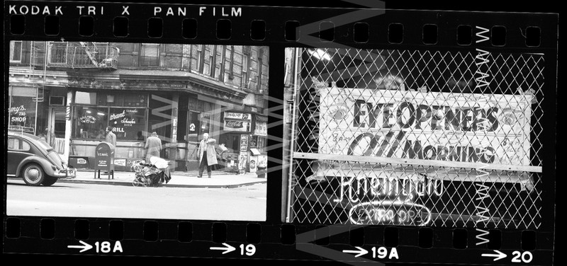 1967 Bar Grill Bowery & Prince St Manhattan NYC Old 35mm Photo Negative LOT D15