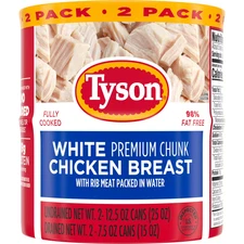 Tyson white Premium chunk chicken breast 12.5 Oz can 2 Pack.....