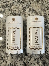Native Sugar Cookie Deodorant Aluminum Free 2.65 oz Lot of 2