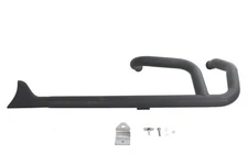 Wyatt Gatling 2:1 Fishtail Exhaust Header Pipe Black fits Harley Davidson