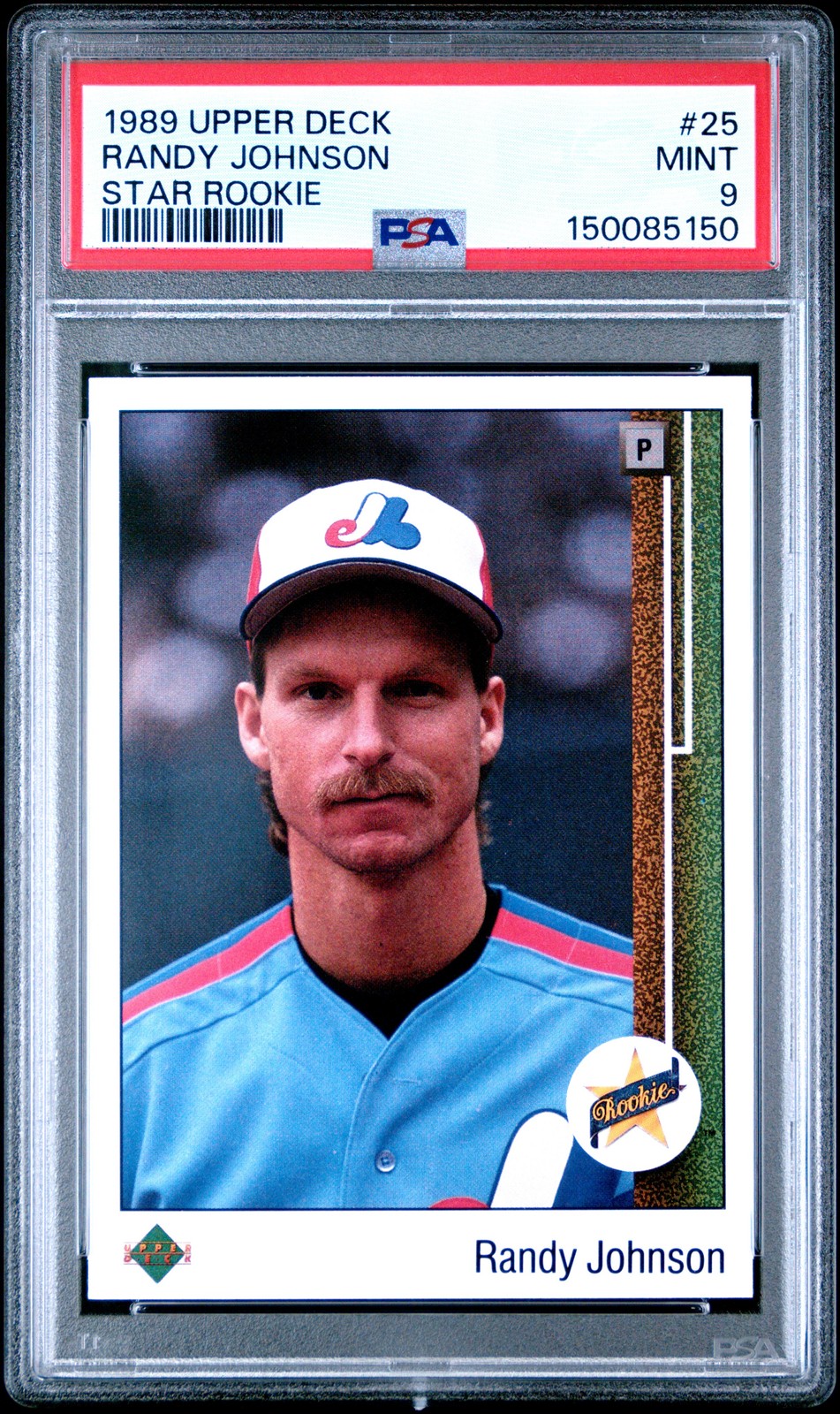 1989 UD STAR ROOKIE #25 RANDY JOHNSON ROOKIE RC PSA 9