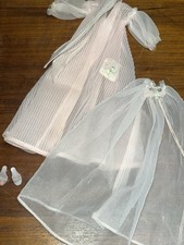 Mattel Vintage Barbie Nighty Negligee 965 Robe, Nightie, Slippers