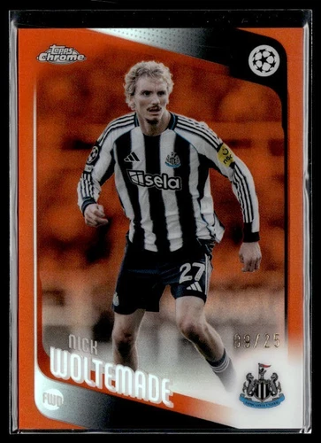 2025-26 Topps Chrome UCC Nick Woltemade Orange Refractor 09/25