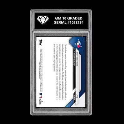 Graded 10 Trey Yesavage MLB Debut Rookie RC Card 2025 MLB Topps