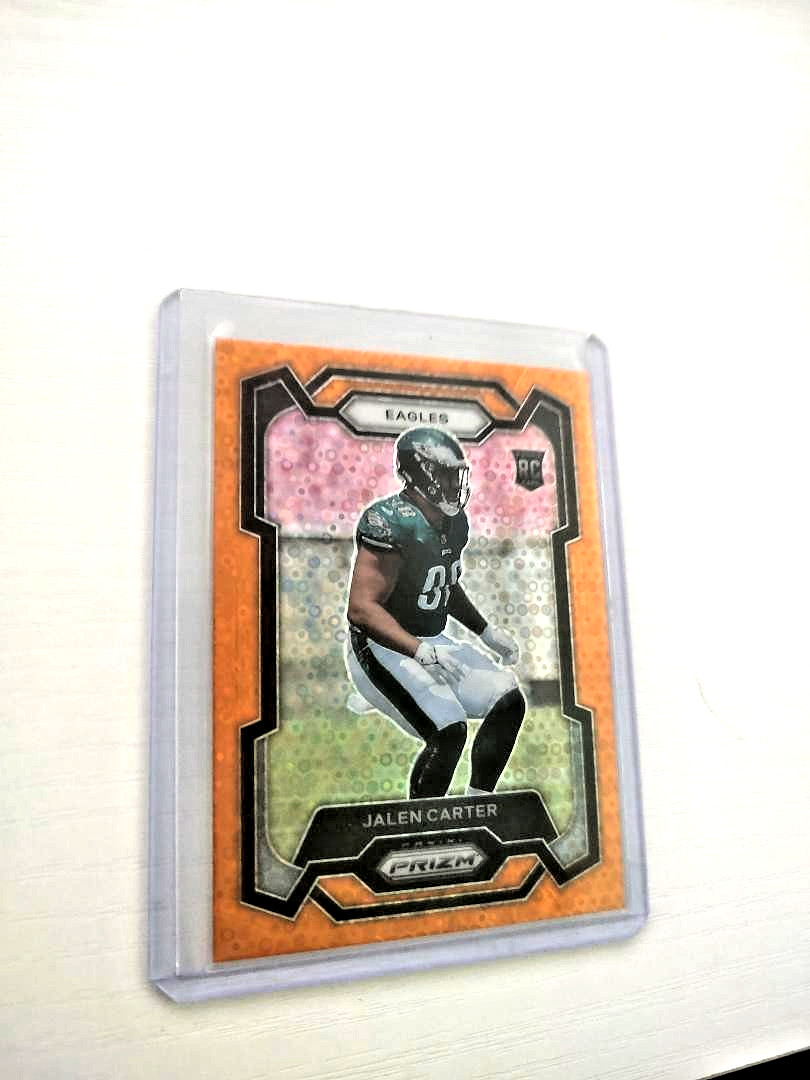 2023 Panini Prizm - Rookies Jalen Carter #381 Orange Disco Prizm (RC) Eagles