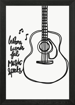 Wort scheitern Musik spricht Gerahmtes Wandbild Poster Leinwanddruck Bild