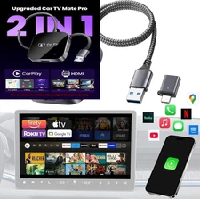 2-in-1 Wireless CarPlay Adapter & Car TV Mate Pro 2025 metal 