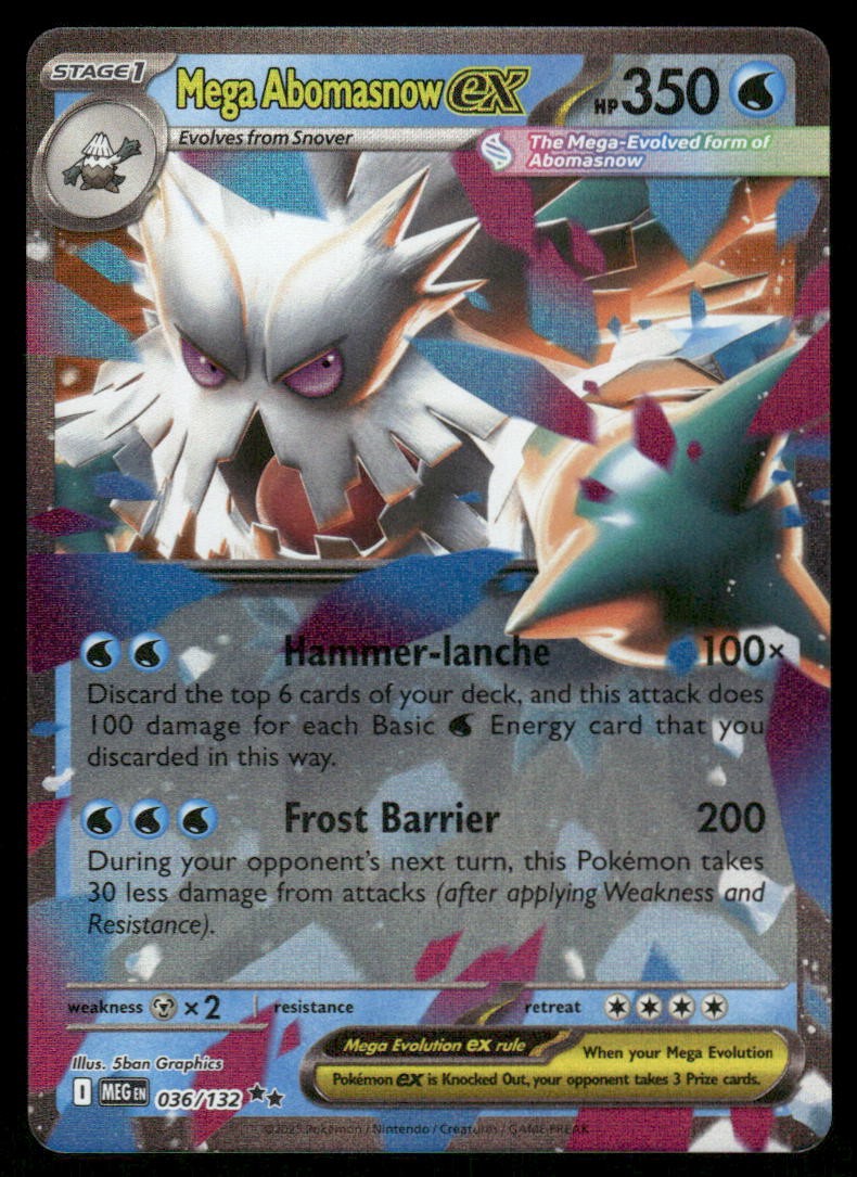 Mega Abomasnow ex Double Rare Double Rare ME01: Mega Evolution 036/132 LP-NM
