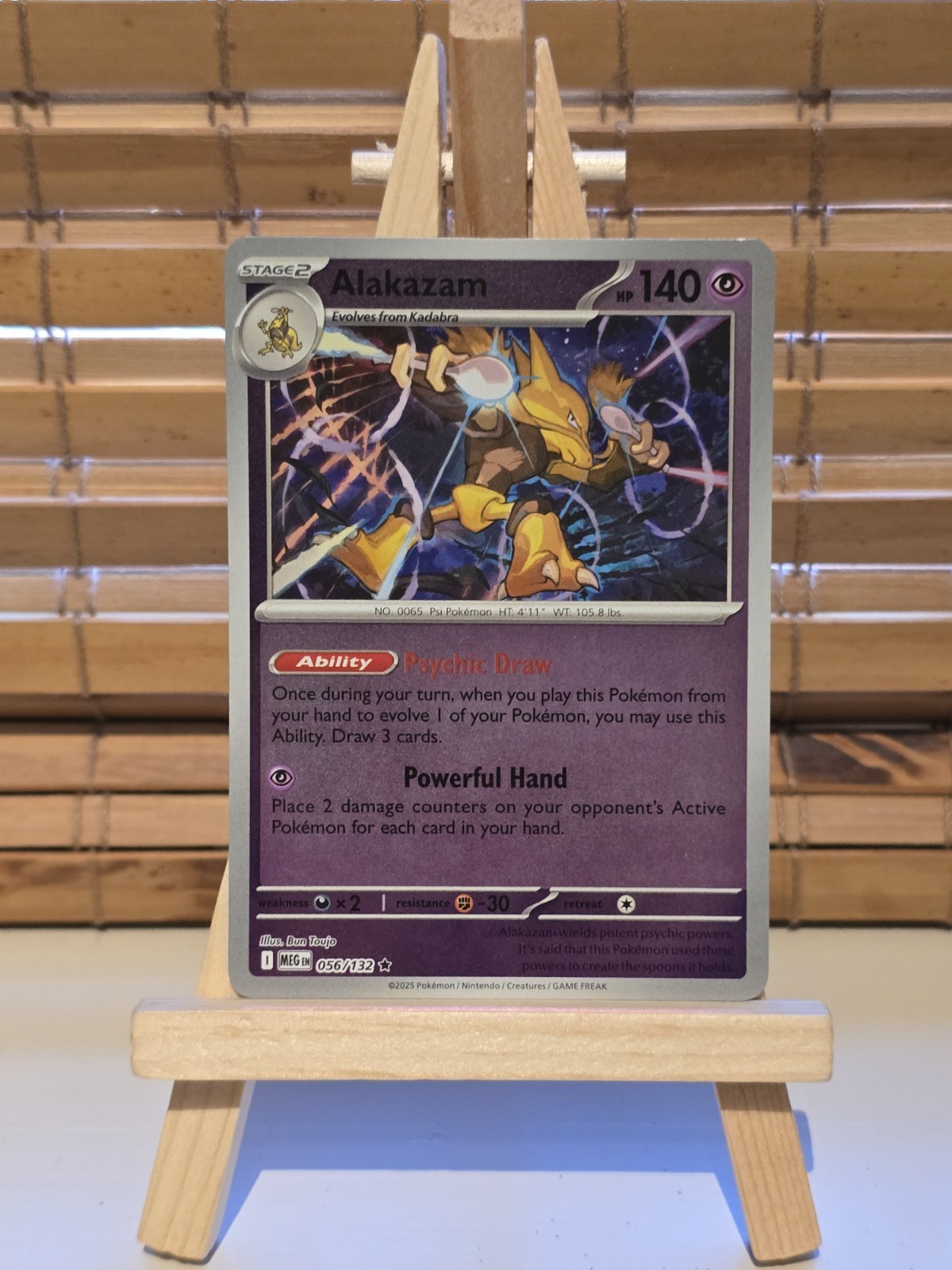 Pokémon TCG Mega Evolution Alakazam Reverse Holo 056/132 Near Mint