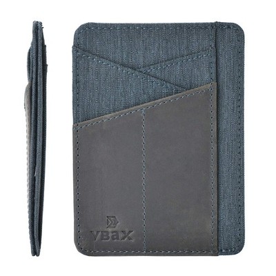 RFID Slim Wallet for Men Women, 8 Card Slot Leather Minimalist Front Pocket C...