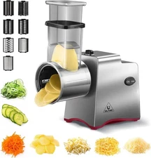 Electric Cheese Grater,Electric Cheese Grater for Block Cheese with 7 Different