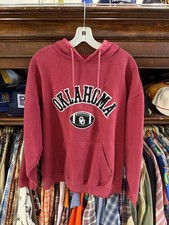 Oklahoma Sooners Hoodie Sweatshirt Mens Large Red NCAA Football J America