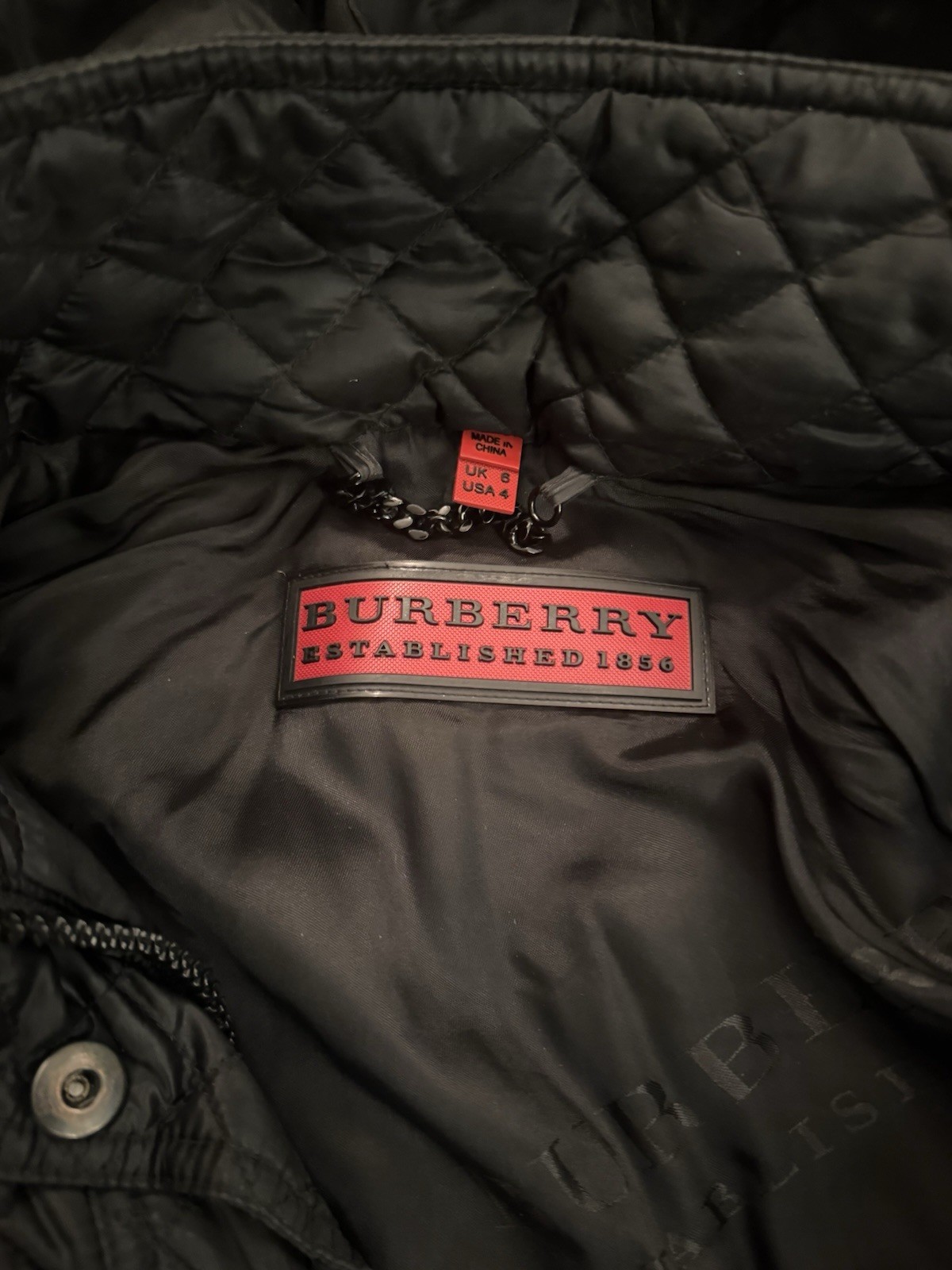BURBERRY Quilted Puffer Coat/jacket Rare $2495 size 4 image 3