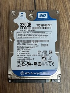 Western Digital WD Scorpio Blue 320GB 2.5” SATA Festplatte (WD3200BPVT)