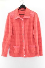 Gollehaug Damen Cardigan Gr. 42 Oberteil Orangerot Baumwolle #CI-53