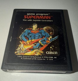 Superman (Atari 2600, 1979) Cleaned & Tested  (JY036)