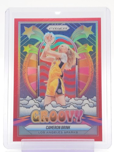 CAMERON BRINK 2025-26 PANINI PRIZM WNBA GROOVY RED /99 #2 SPARKS Q5908