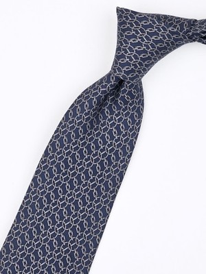 HERMES TIE 605792 HA Horse Bit on Dark Blue Silk Necktie | eBay