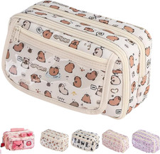 Cute Kawaii Pencil Case Pouch Cartoon Pen Box Holder Organizer for Office Worksp