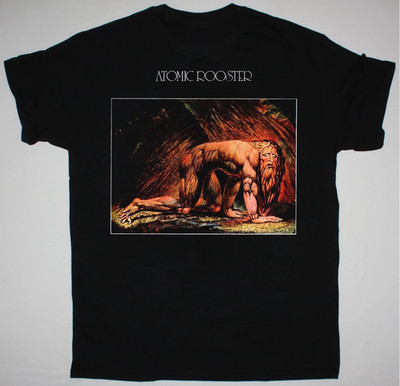 VTG Atomic Rooster Band Tour Short Sleeve Cotton Black T Shirt S-5XL IN274