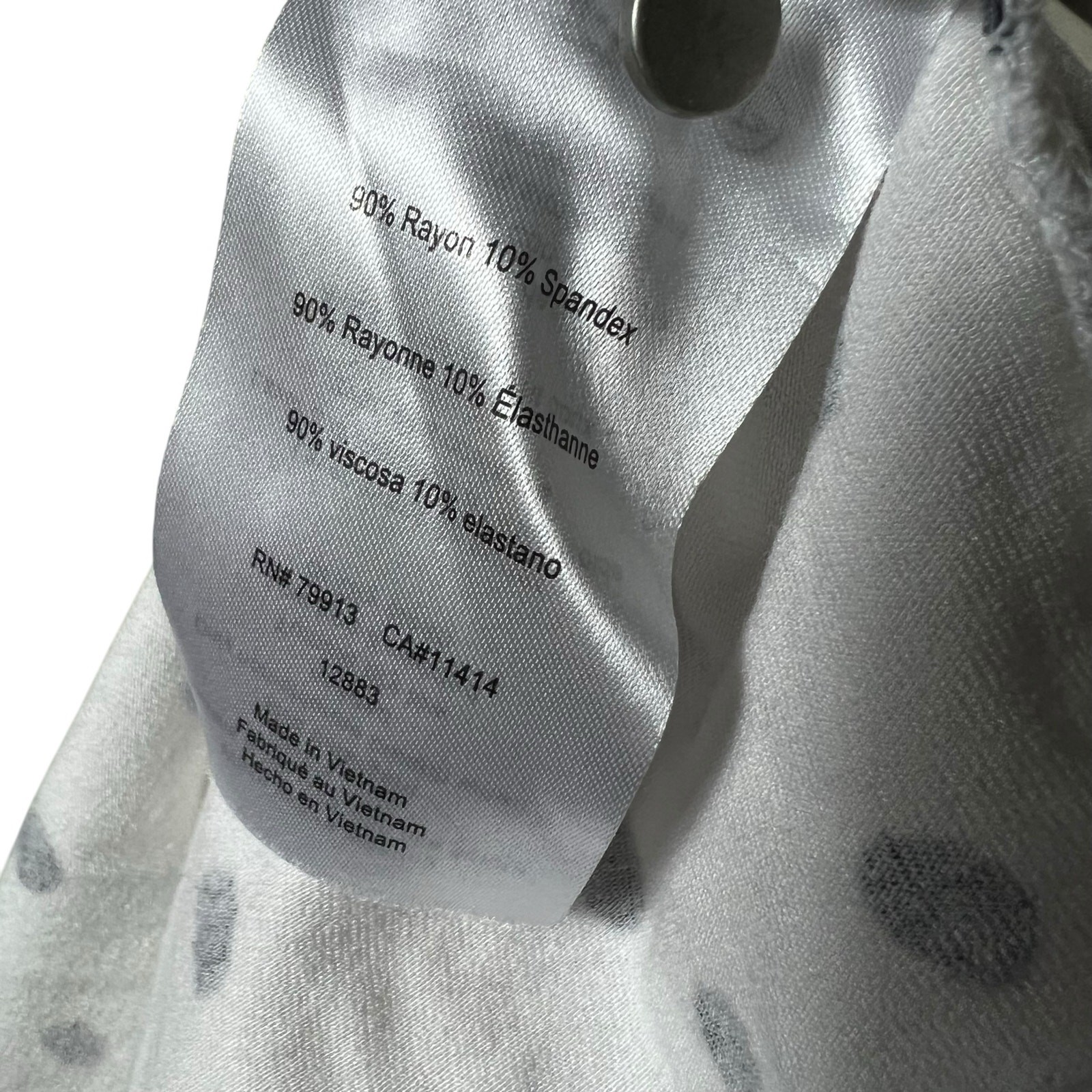 A Pea in the Pod White Black Polka Dot Maternity Top Side Ruched Blouse Size SP