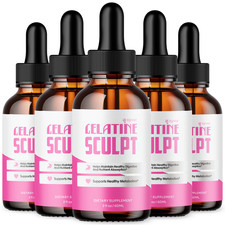  5 Pack Gelatine Sculpt Drops Advanced Health  Fitness Supplement 150 Servings