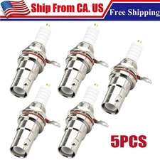 5Pcs RP-BNC Female Plug Bulkhead Nut High Voltage RF Coax Connector SHV 5000V US