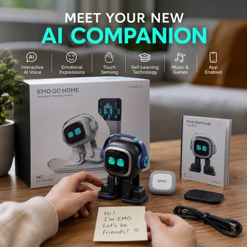 EMO AI Robot Smart Desktop Companion Interactive Voice Touch Learning Pet