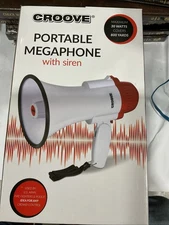 Croove Megaphone Bullhorn Loud Speaker with Siren for Kids & Adult “New In Box “
