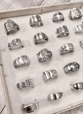Spoon Rings LOT OF 5 Assorted Patterns And Sizes 5-11 bulk/wholesale Pricing