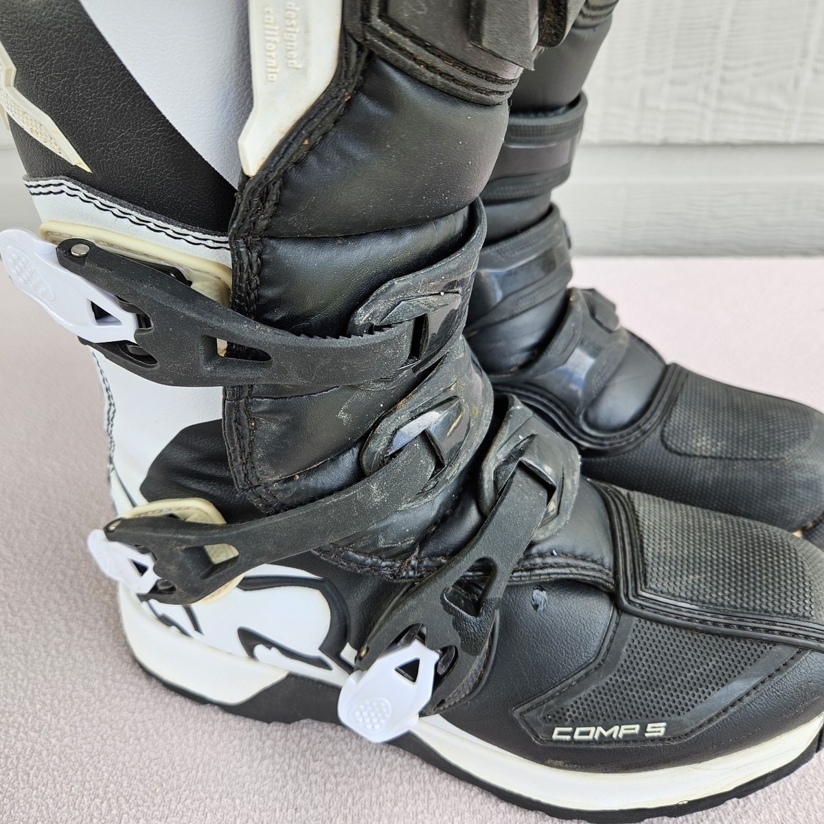 Fox Comp 5 Motocross Dirt Bike Riding Boots Youth SZ 7Y Black