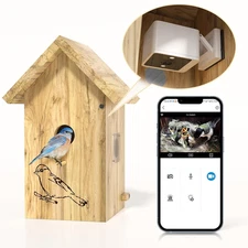 Bnlei Smart Bird House with 1080P HD Camera 2.4G Wi-Fi & App 2.4G Wi-Fi & App