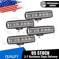 7INCH 4pcs LED Work Light Bar Spot Pods Fog Lamp for Offroad Truck 8D SUV ATV
