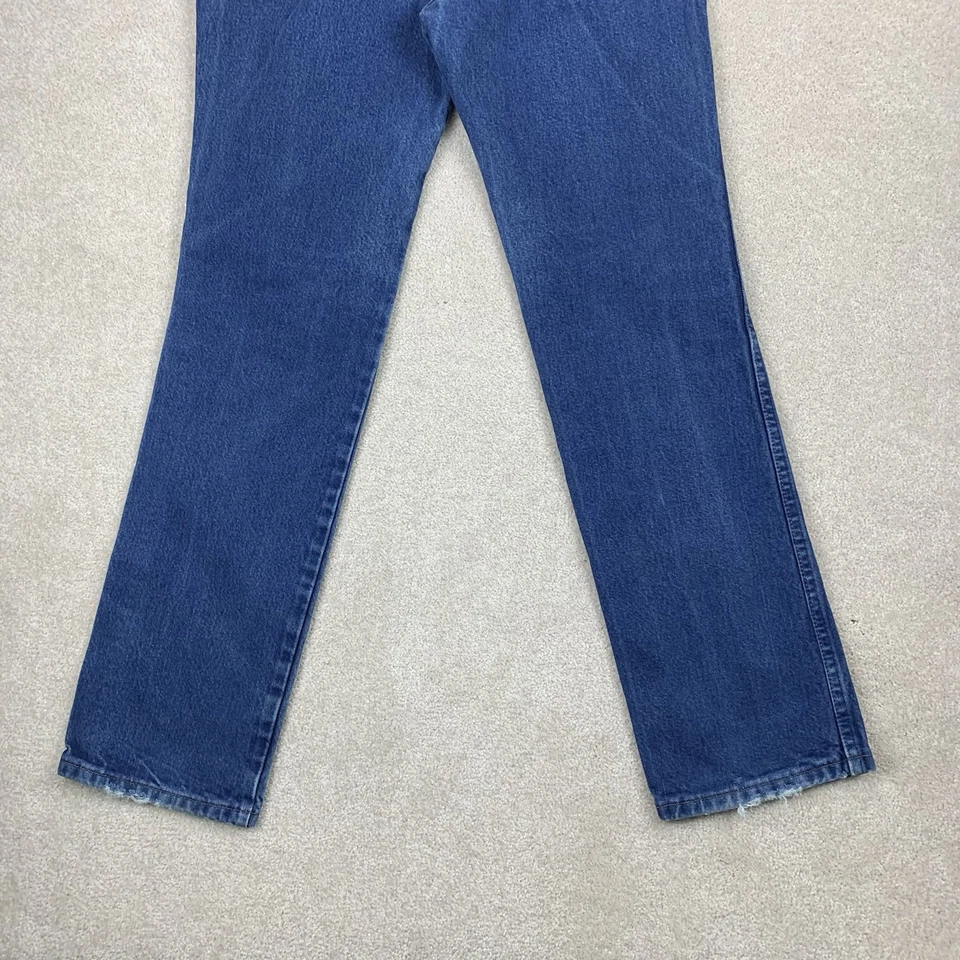 Wrangler Jeans Mens 31x32 Blue Cowboy Cut Slim Fit 936PWD Dark Wash Denim Rodeo - Image 4 of 4