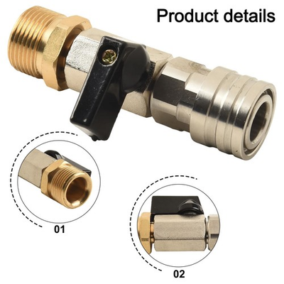 #ad High Pressure Washer Ball Valve 1 4 M22 Quick Connector for Power Washer $20.12