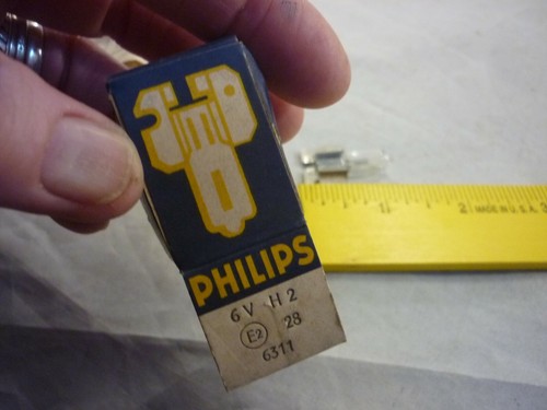VINTAGE PHILIPS 6V 55W H2 LIGHT BULB # 6311 AUTO CAR MOTORCYCLE HEADLIGHTS NOS  - Picture 8 of 8