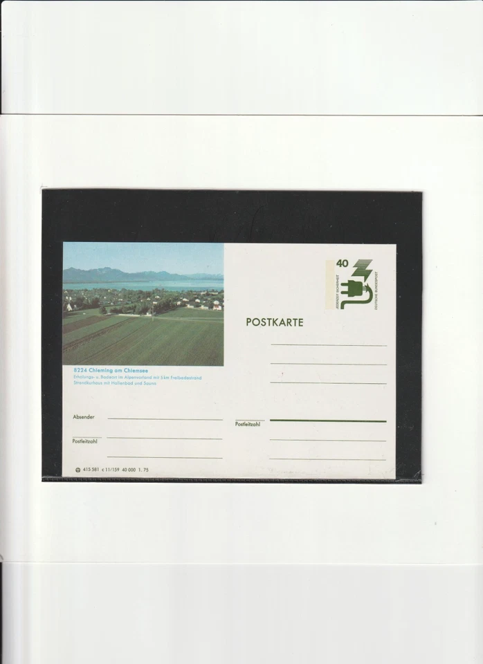 BRD Bildpostkarte " 8224 Chieming am Chiemsee " postfrische Ganzsache - Bild 1 von 1